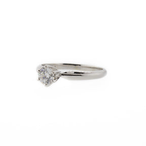 Round Brilliant Diamond Solitaire White Gold Ring
