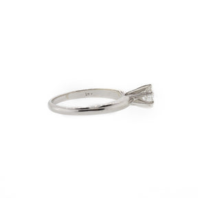 Round Brilliant Diamond Solitaire White Gold Ring