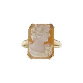 Victorian Era Ostby Barton Shell Cameo Ring