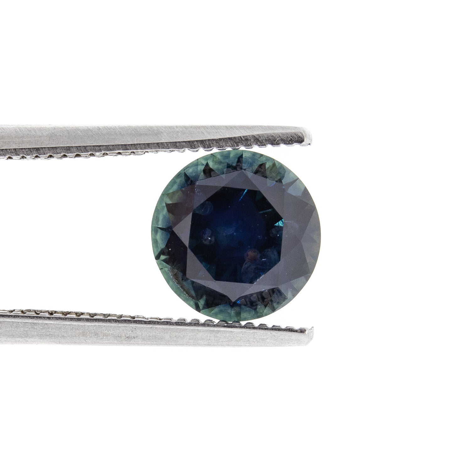 2.29ct Round Natural Dark Blue/Green Montana Sapphire