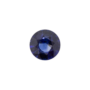 -1.37ct Round Natural Deep Royal Blue Sapphire