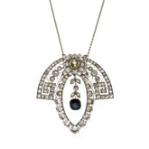 Edwardian Sapphire & Diamond Platinum Necklace