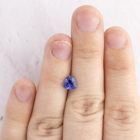-1.12ct Trillion Cut Natural Ceylon Blue Sapphire