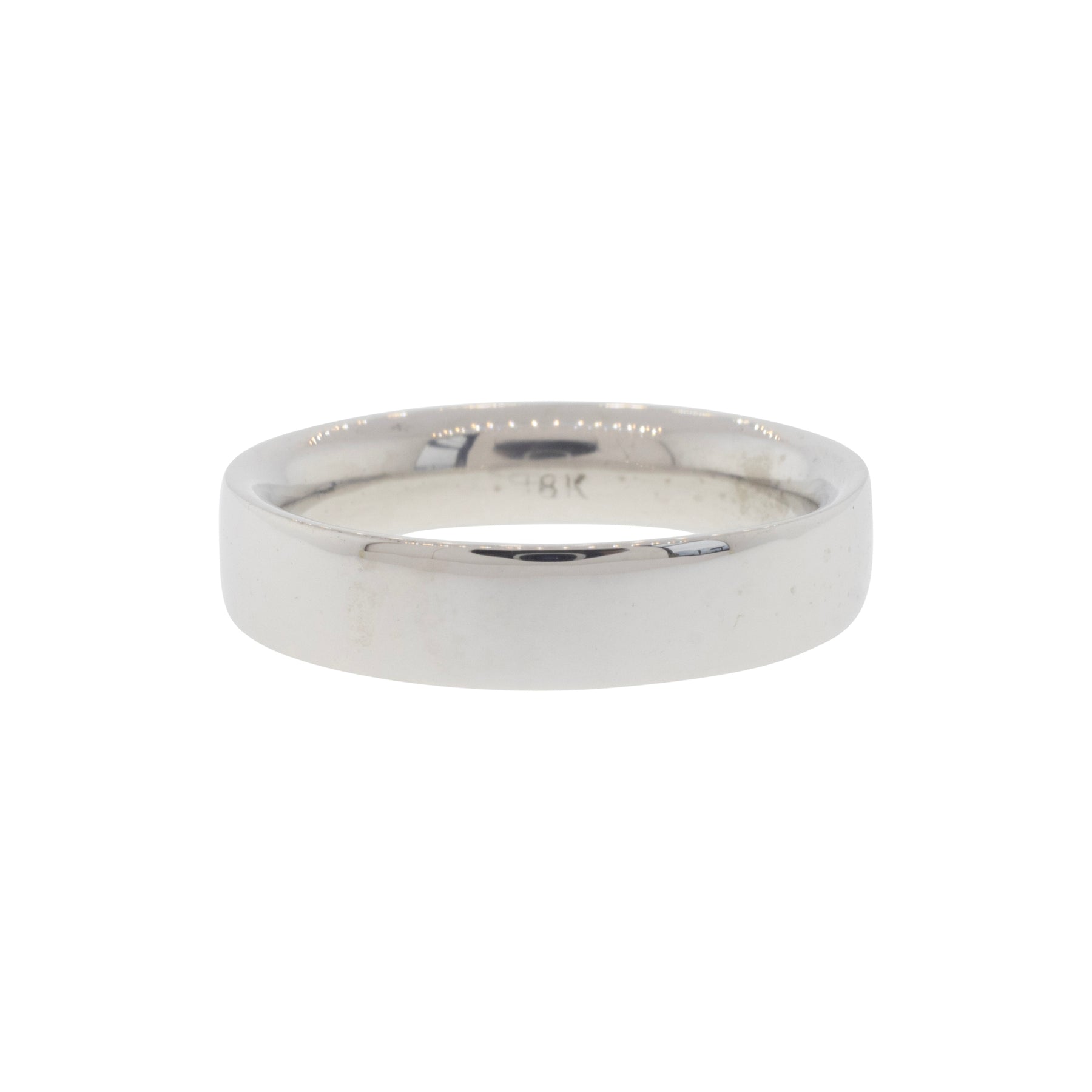 White Gold Comfort-Fit Flat Band