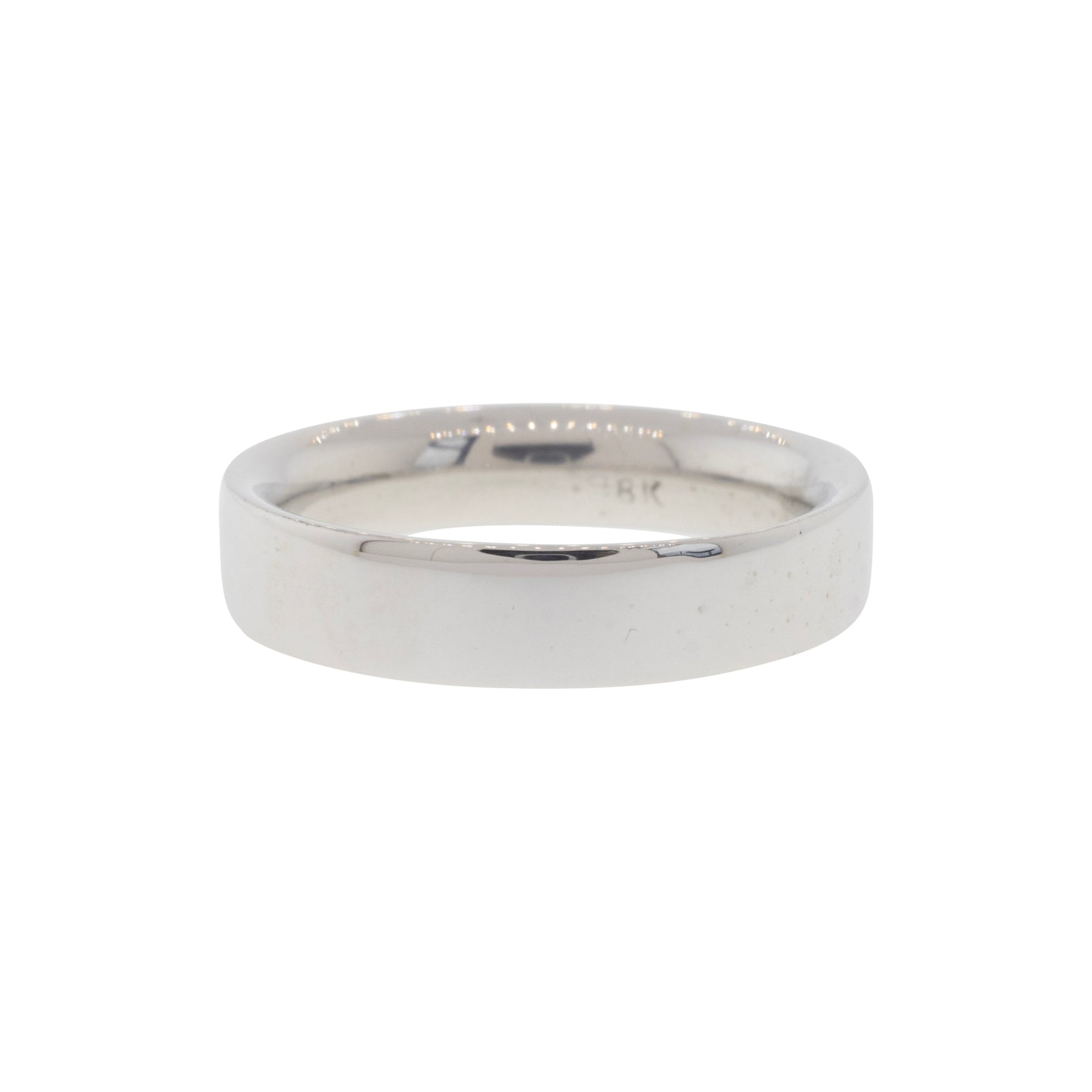 White Gold Comfort-Fit Flat Band