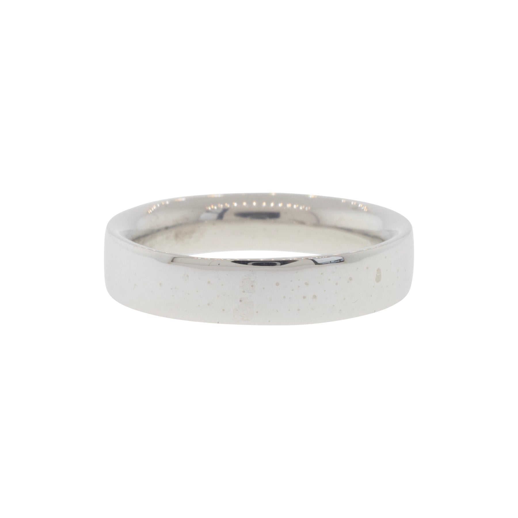 White Gold Comfort-Fit Flat Band