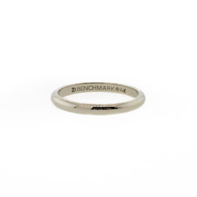 14K White Gold Wedding Band