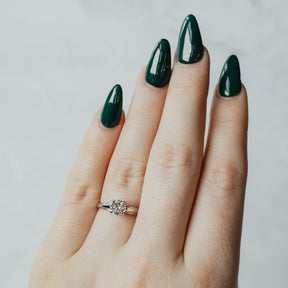 14K White Gold Round Brilliant Solitaire Diamond Ring