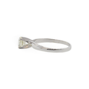 14K White Gold Round Brilliant Solitaire Diamond Ring