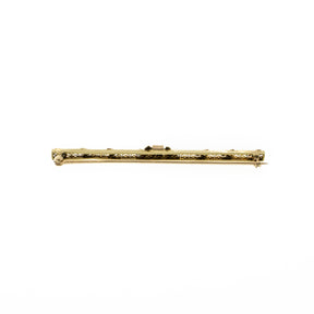 Art Deco Synthetic Amethyst & Yellow Gold Pin