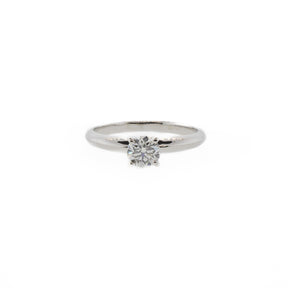 Round Brilliant Cut Diamond Solitaire White Gold Ring