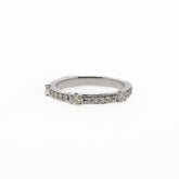 Unique 14K White Gold Diamond Eternity Stackable Band