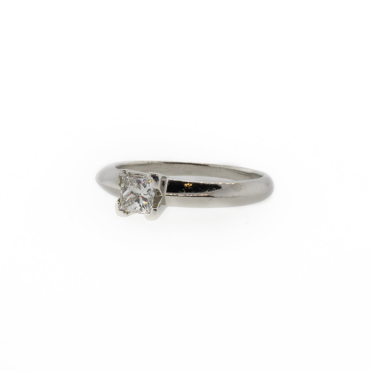 Princess Cut Platinum Diamond Solitaire Ring