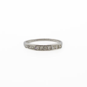 Platinum Princess-Cut Diamond Wedding Band
