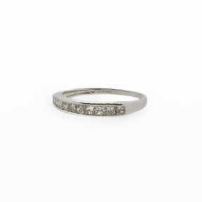 Platinum Princess-Cut Diamond Wedding Band