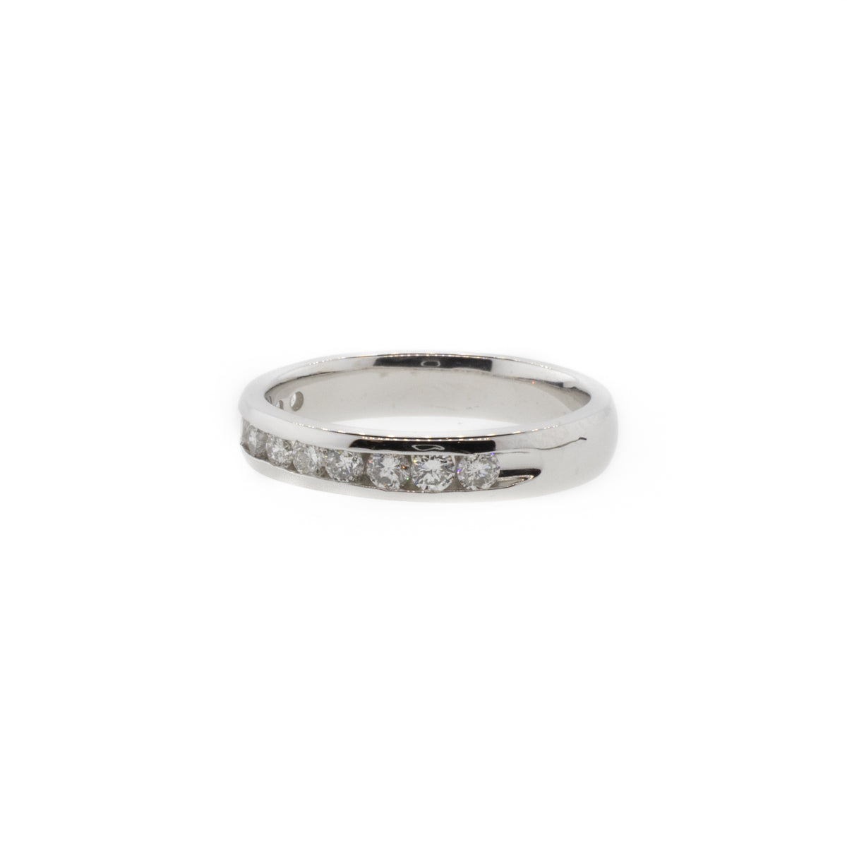 14K White Gold Diamond Channel Anniversary Band
