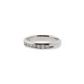 14K White Gold Diamond Channel Anniversary Band