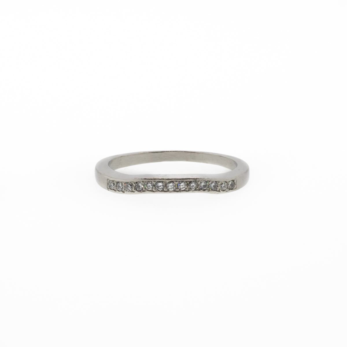 Palladium Diamond Channel-Set Anniversary Wedding Band