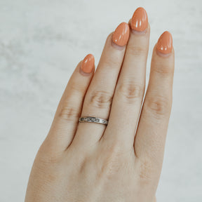 Platinum Princess-Cut Diamond Wedding Band