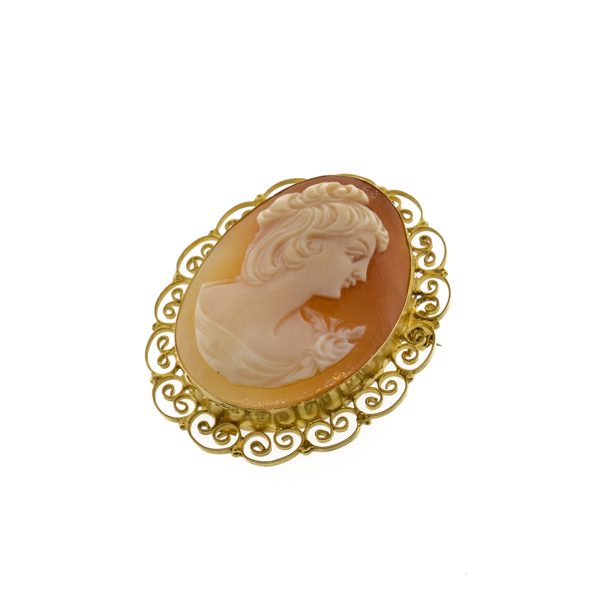 Convertible Shell Cameo Pendant & Brooch
