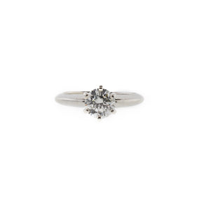 Triple Certified Solitaire White Gold Diamond Ring