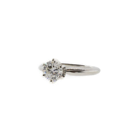 Triple Certified Solitaire White Gold Diamond Ring