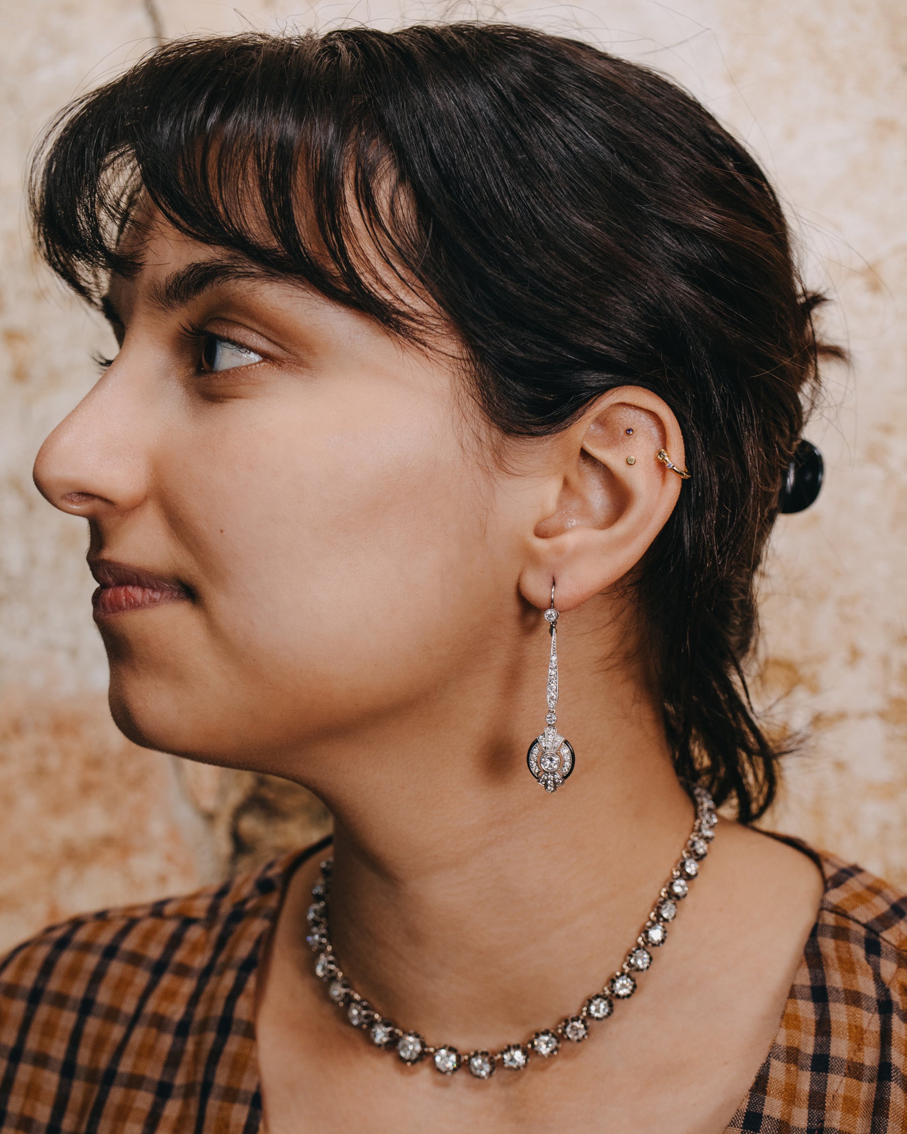 Genuine Antique Georgian Old Mine Diamond Riviere Necklace