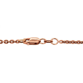 -Fancy Ridged Rose Gold Cable Chain