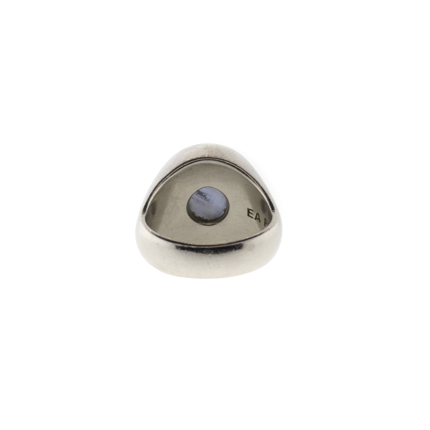 Natural Blue Star Sapphire Platinum Ring