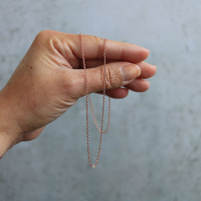 -Rose Gold Cable Chain
