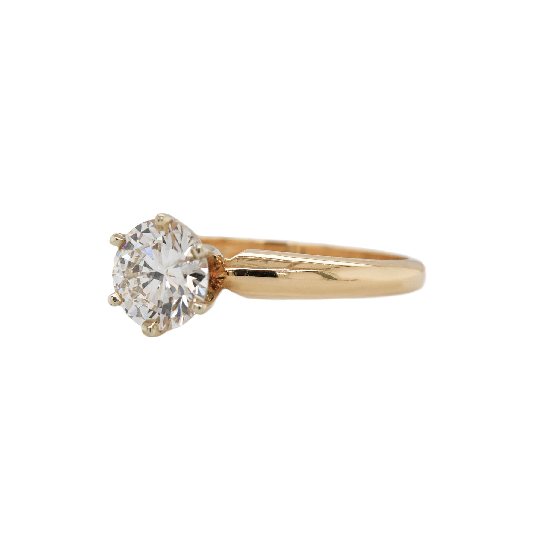 Six-Prong Round Brilliant Diamond Ring