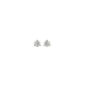 Martini Style Diamond & White Gold Stud Earrings