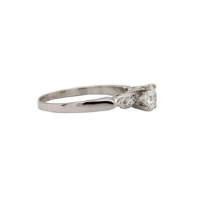 Classic Platinum Three Stone Engagement Ring