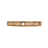 Old Mine Cut Diamond & Pearl Yellow Gold Bangle