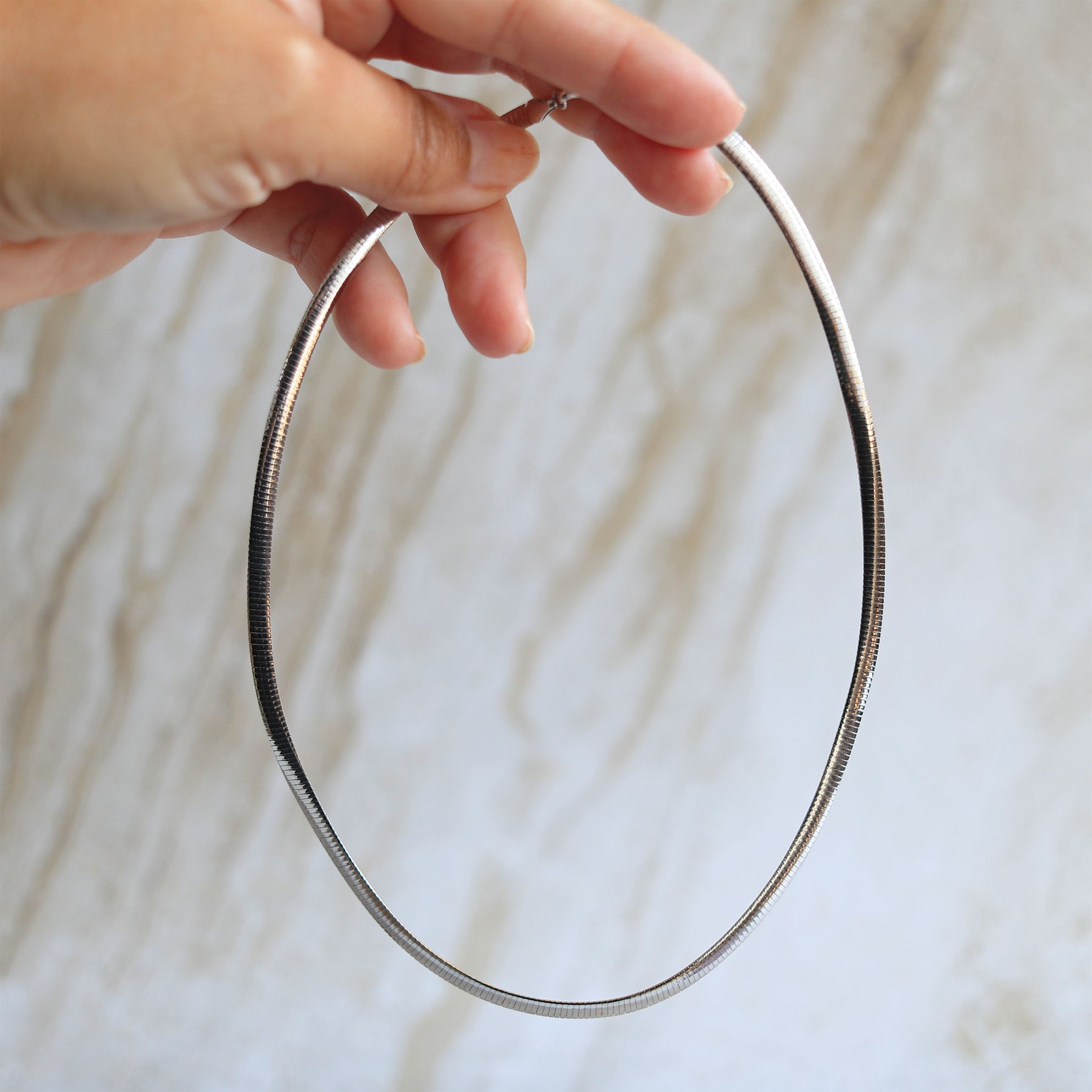 Reversible Omega Chain in 10K Yellow & White Gold