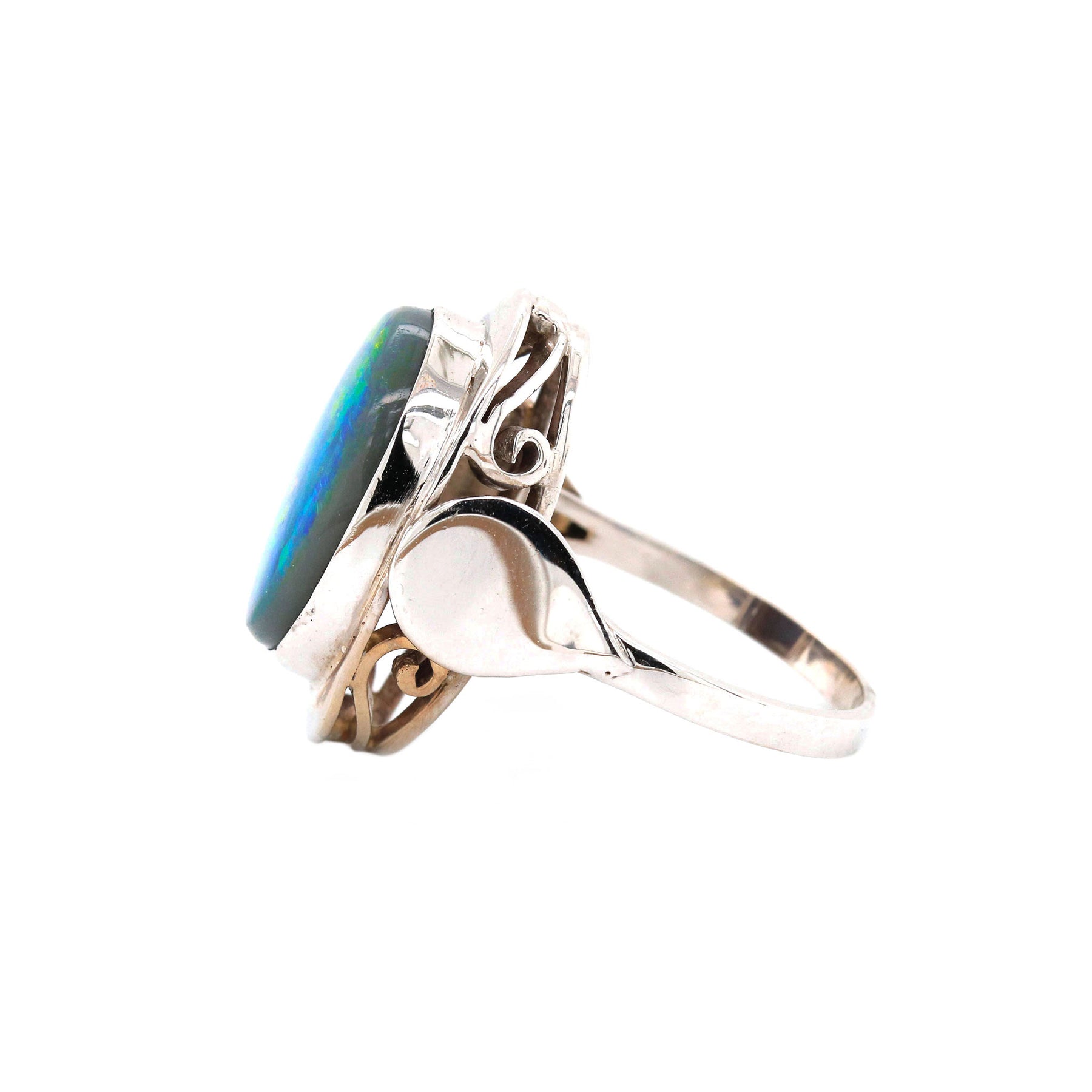 Australian Opal Vintage Arts & Crafts Ring