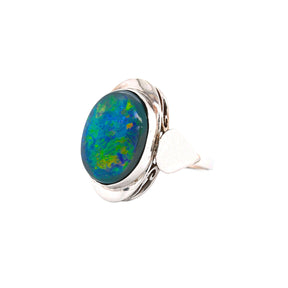 Australian Opal Vintage Arts & Crafts Ring