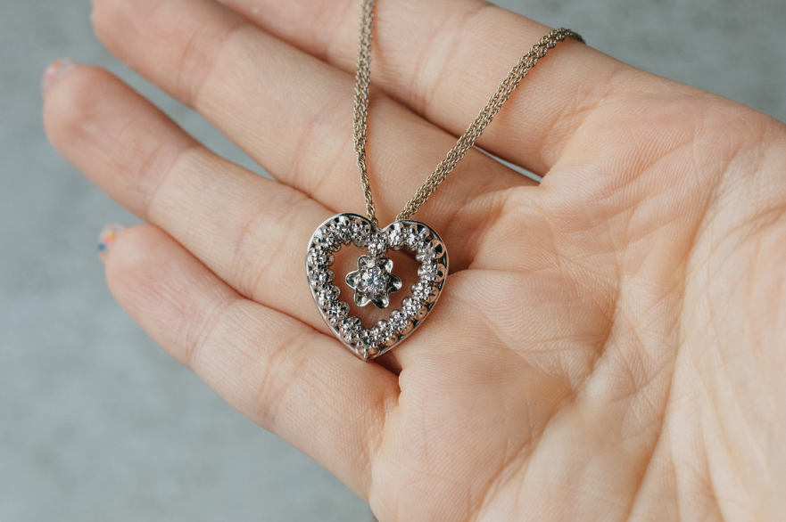 Mid-Century Diamond and White Gold Necklace 
